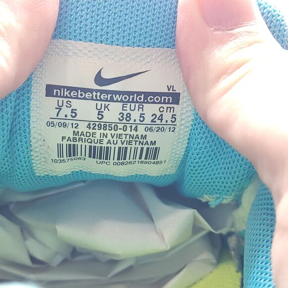 Nike Lunarfly 2 Blue Athletic Sneakers 429850-014 women's size 7.5 - Picture 9 of 9